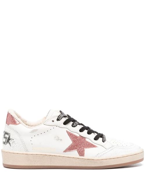 White, peach pink calf leather sneaker Golden Goose | GWF00117F00543211141